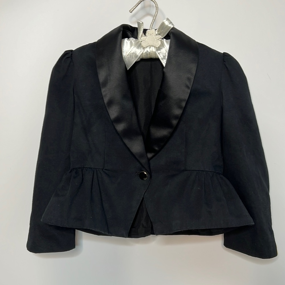 Rachel Zoe & JANIE and JACK | Black Peplum Blazer Jacket | Size 3